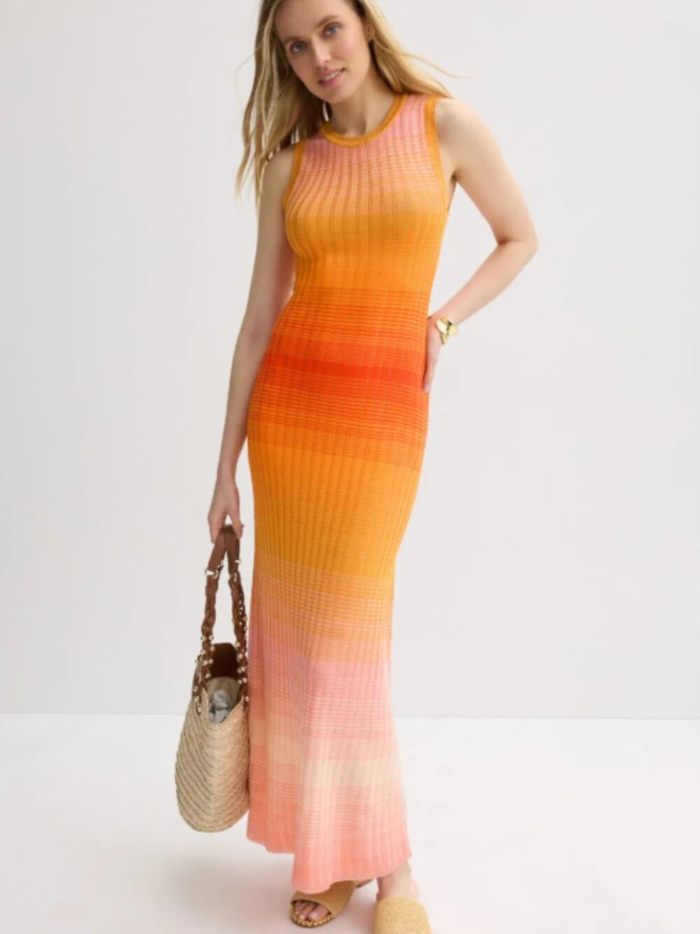 Maje Tie-Dye Knit Maxi Dress RTR-45
